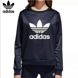 Adidas Women's Originals Trefoil Crew Sweatshirt, Legend Ink